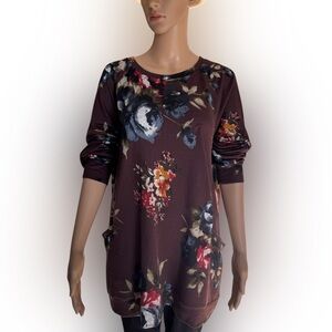 NWT Women’s‎ Long Sleeve Floral Top Size XXL